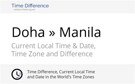 doha qatar time vs philippines|Manila, Philippines to Doha, Qatar to Manila, Philippines .